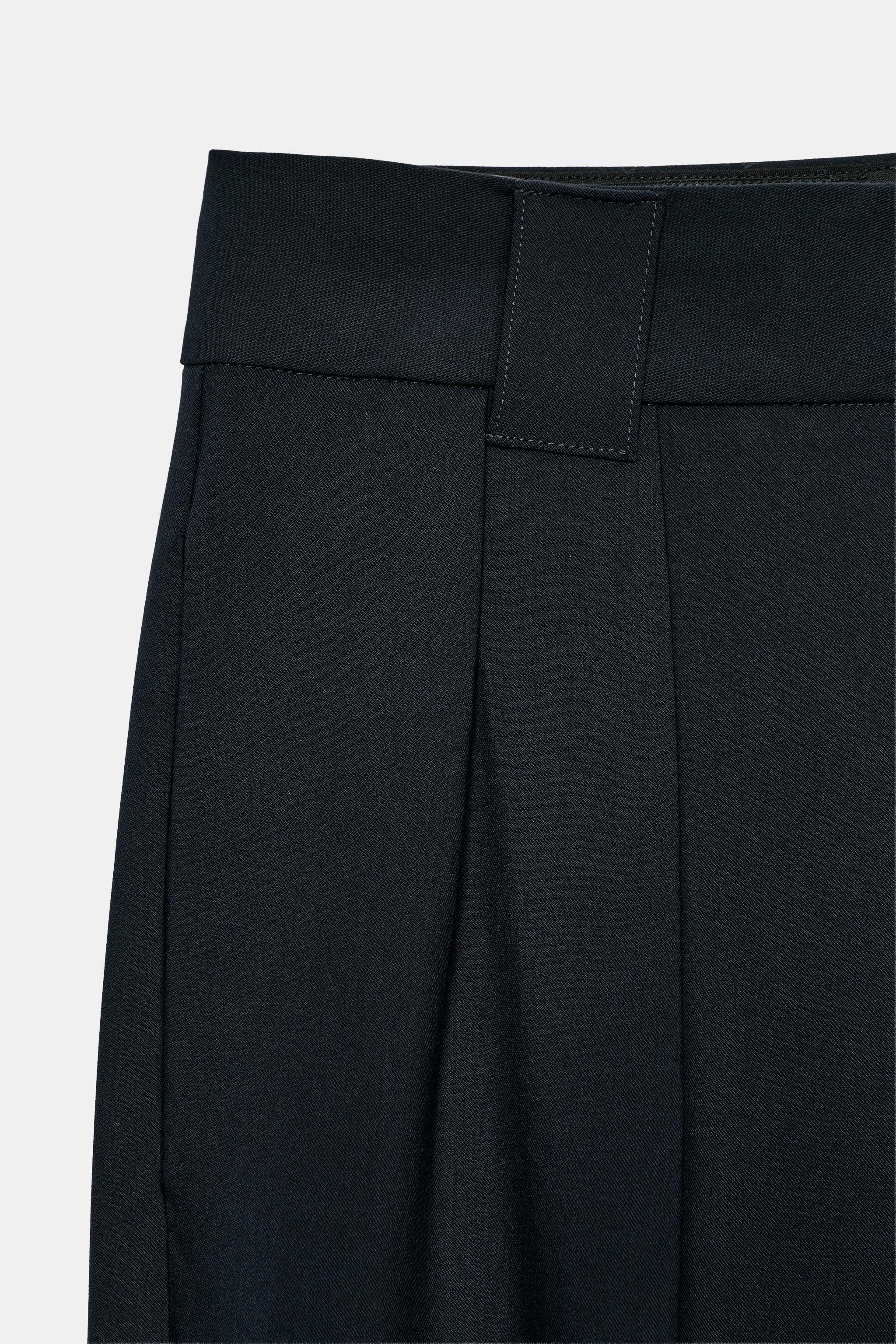 Женские брюки Zara WIDE-LOOP PLEATED PANTS — фото 7