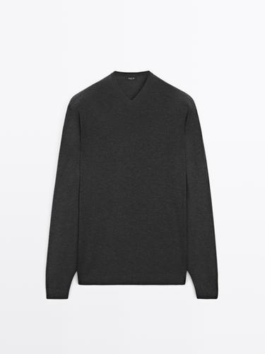 Zara Knit wool blend sweater - Anthracite Gray