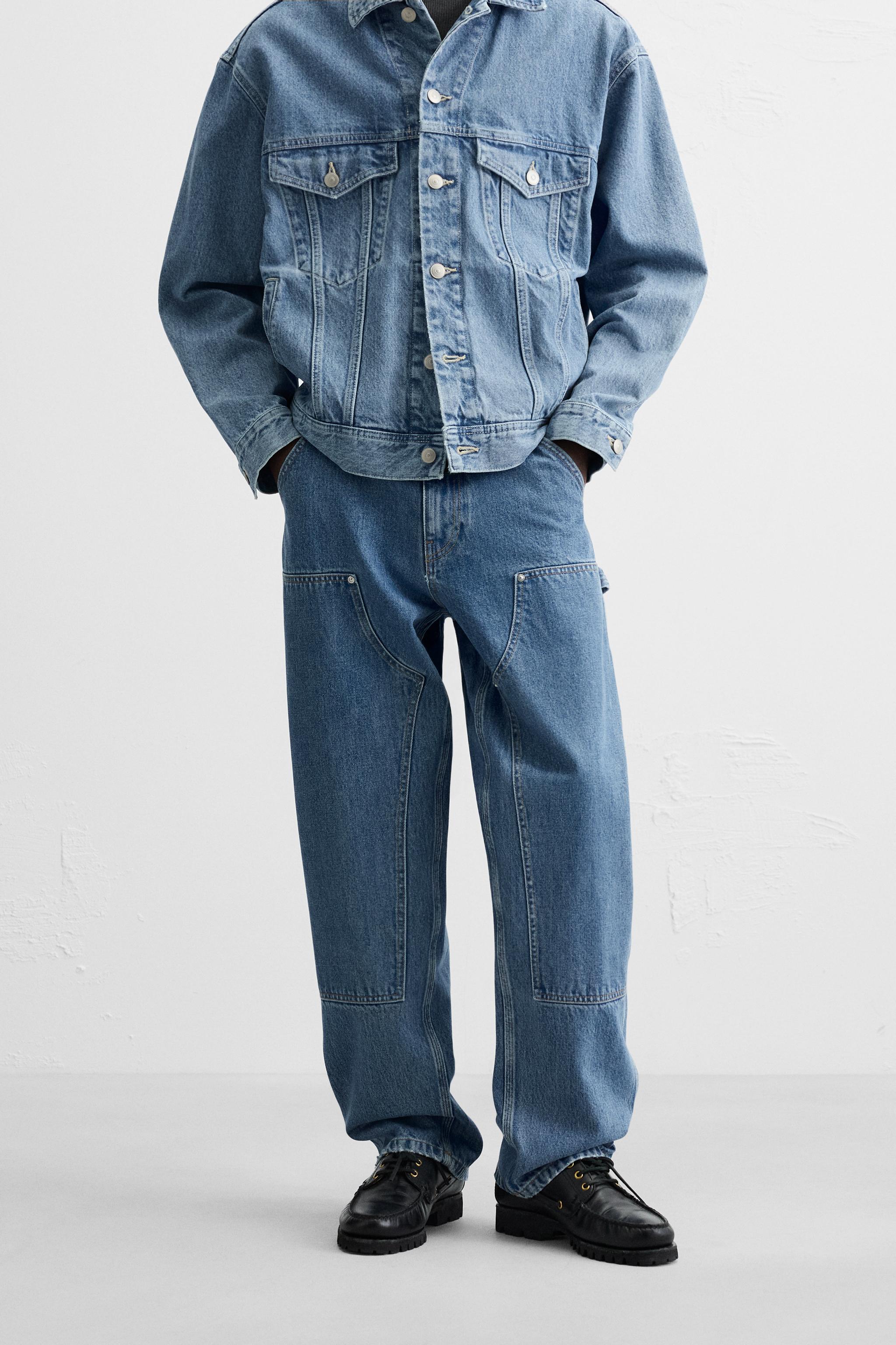 CARGO JEANS WITH POCKETS - Blue | ZARA United States