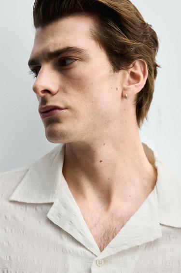 CHECK JACQUARD SHIRT - White by Zara - Image 4