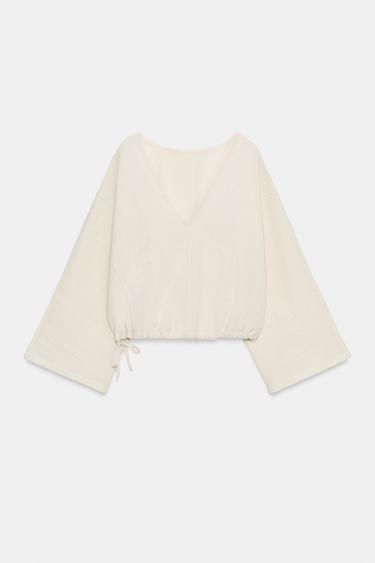CAPE SHIRT - Beige by Zara - Image 5
