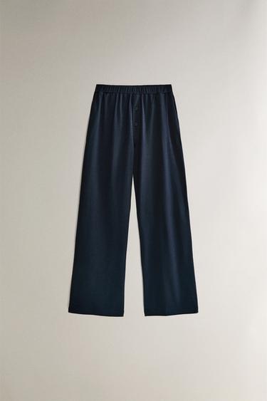 COTTON JERSEY TROUSERS - Blue by Zara - Image 0