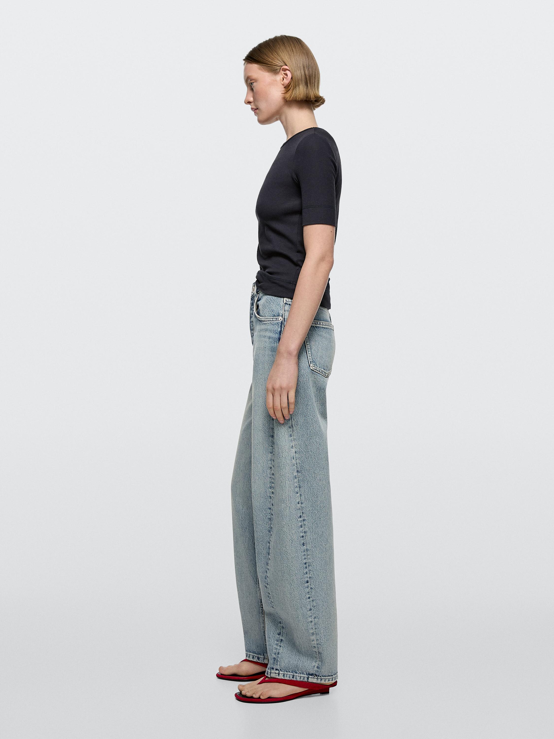 Jean balloon taille moyenne