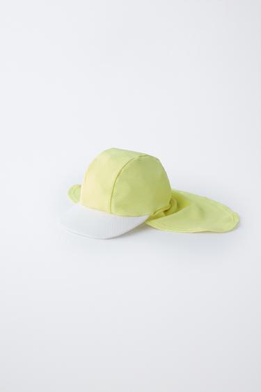 SWIMMING HAT WITH NECK FLAP - Light lime green by Zara - Image 1