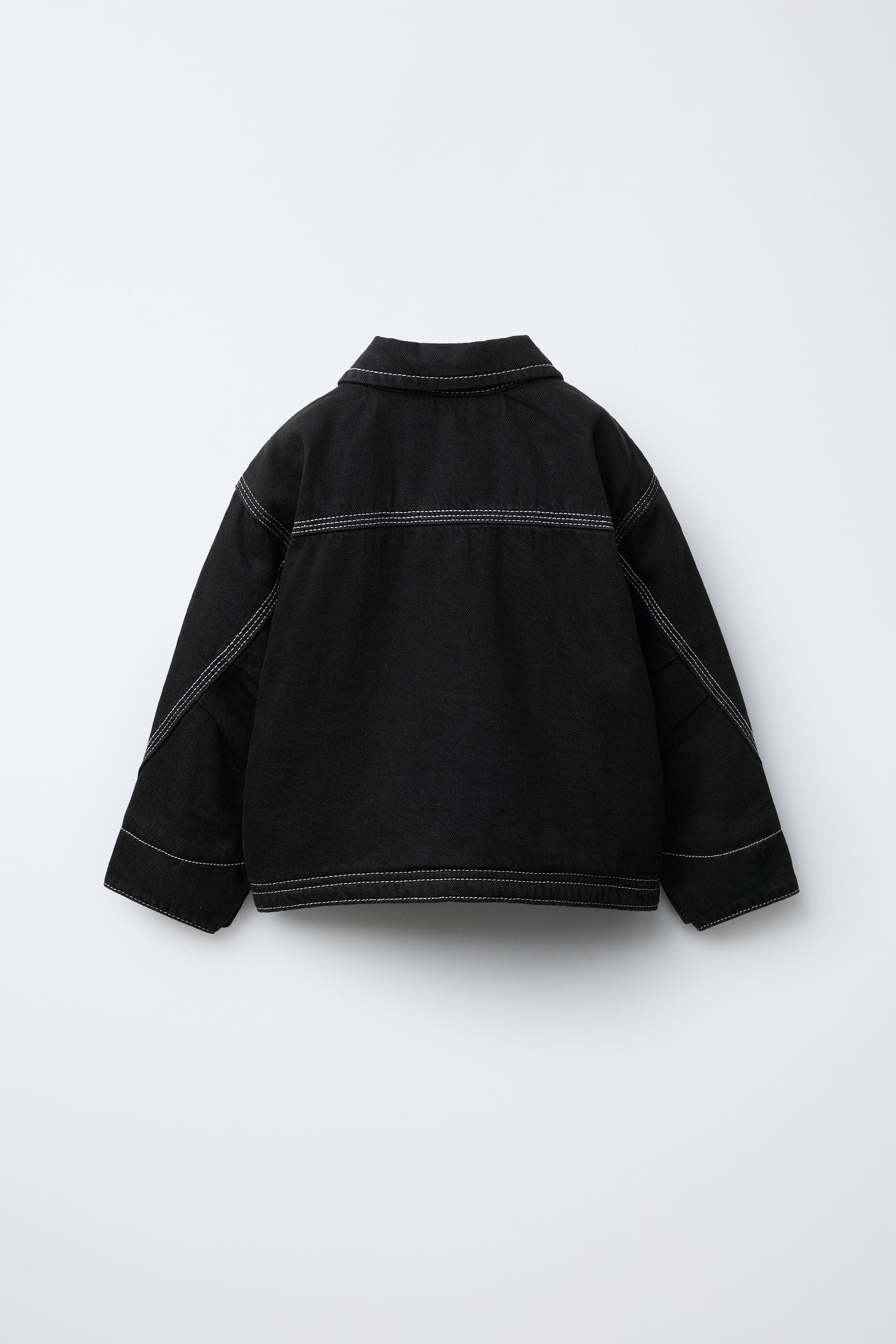 フリース裏地付きデニムジャケット - ブラック | ZARA Japan / 日本