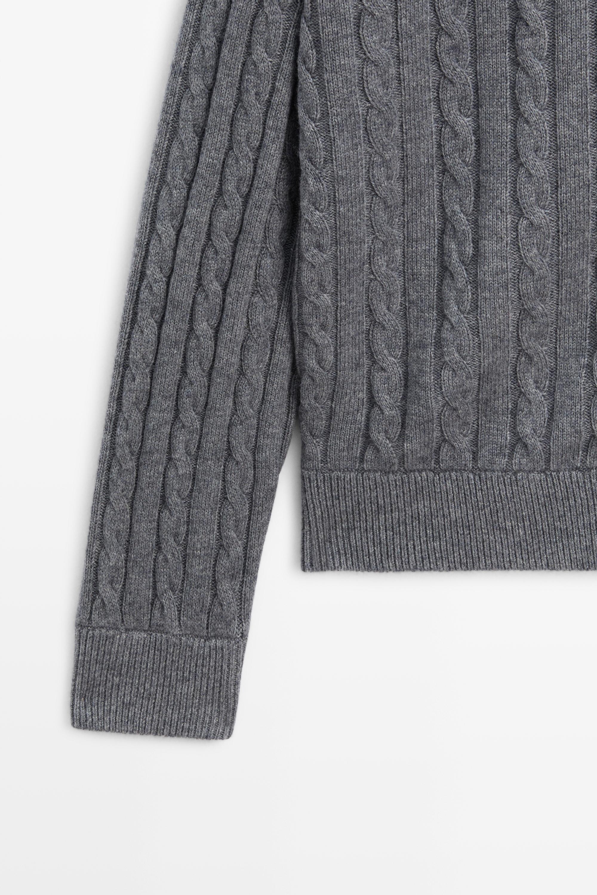 Cardigan bomber en maille torsadée