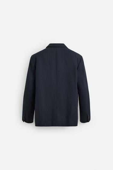 BLAZER COSTUME RAYURE BANQUIER - Bleu de Zara - Image 8