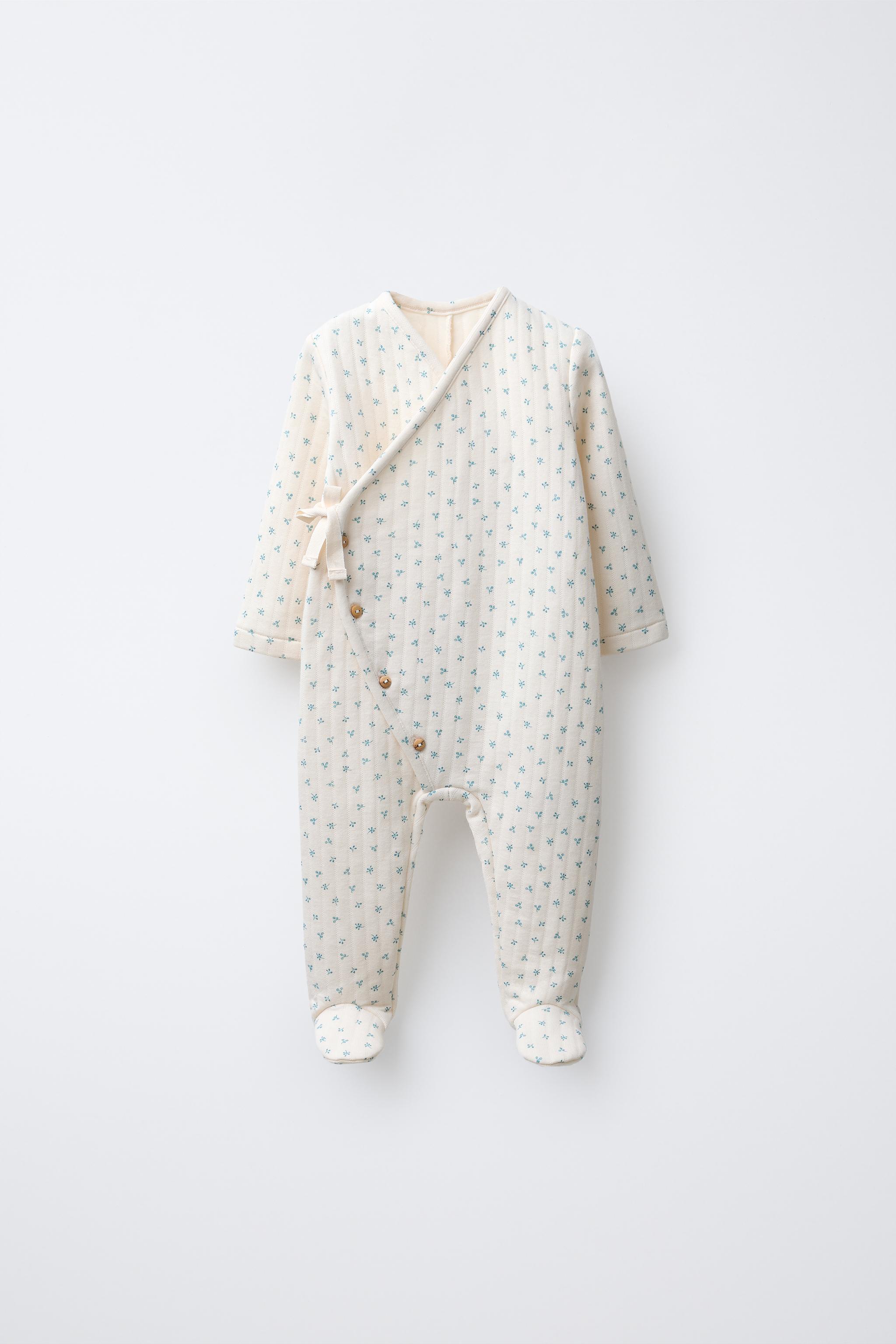 FLORAL QUILTED ROMPER - Ecru | ZARA Canada