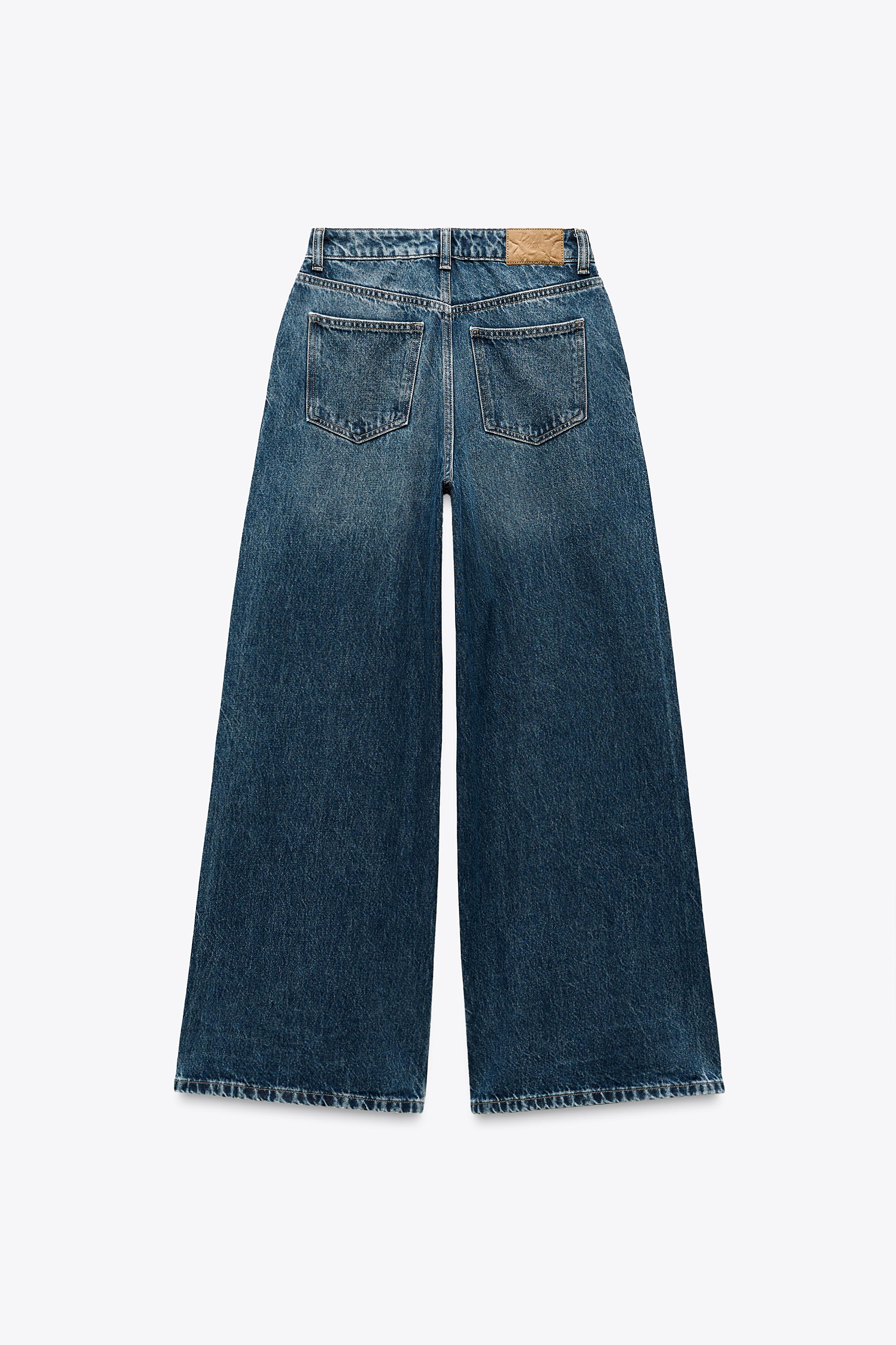 HIGH RISE Z1975 FULL LENGTH WIDE LEG JEANS - Blue | ZARA
