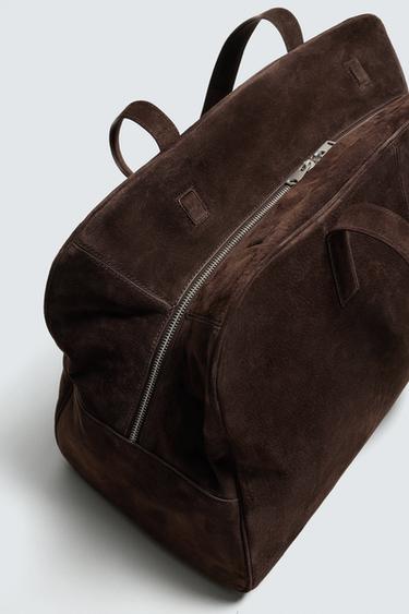 XL LEATHER TRAVEL BAG - Brown by Zara - Image 4