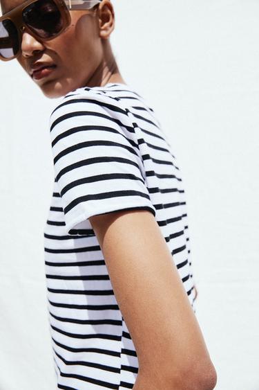 FADED SHORT SLEEVE T-SHIRT - striped by Zara - Image 3