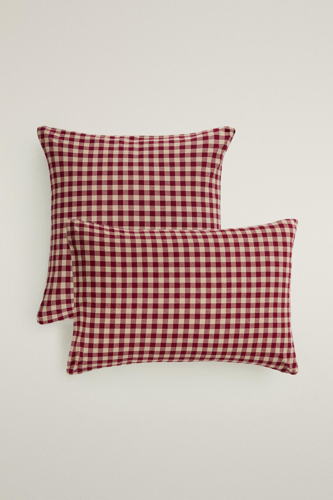 CHRISTMAS GINGHAM FLANNEL PILLOWCASE (130 GSM)