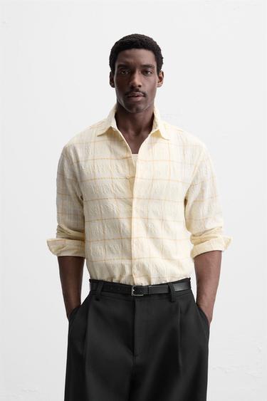 CHECK SHIRT - Oyster-white by Zara - Image 2