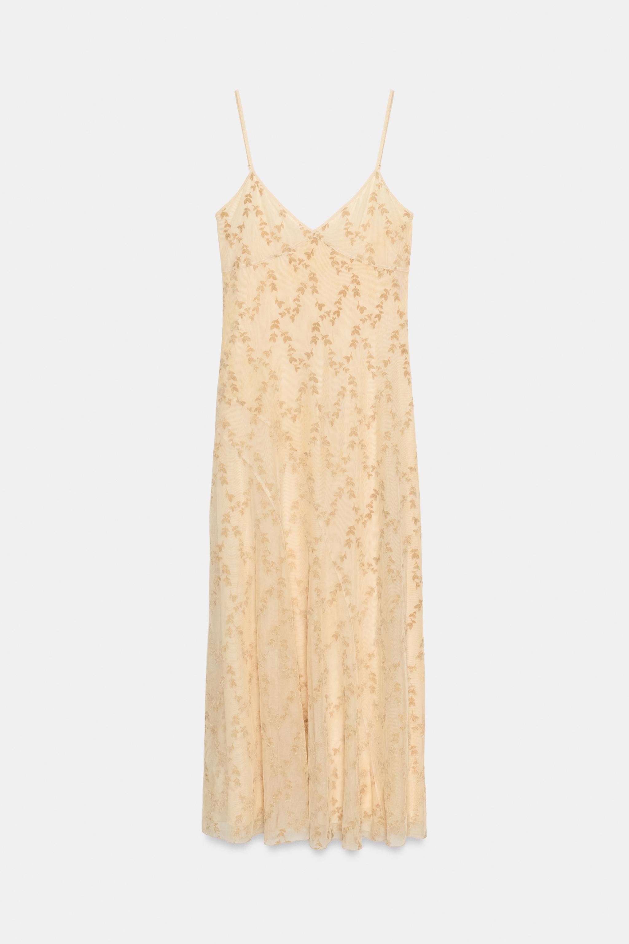 ROBE STYLE LINGERIE EN TISSU DÉVORÉ