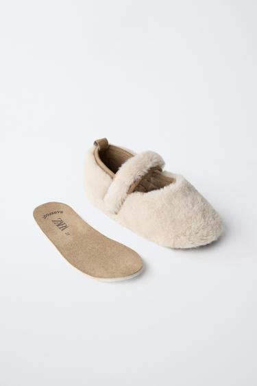 BALLERINES DOUBLÉES BAREFOOT - Blanc écru de Zara - Image 3