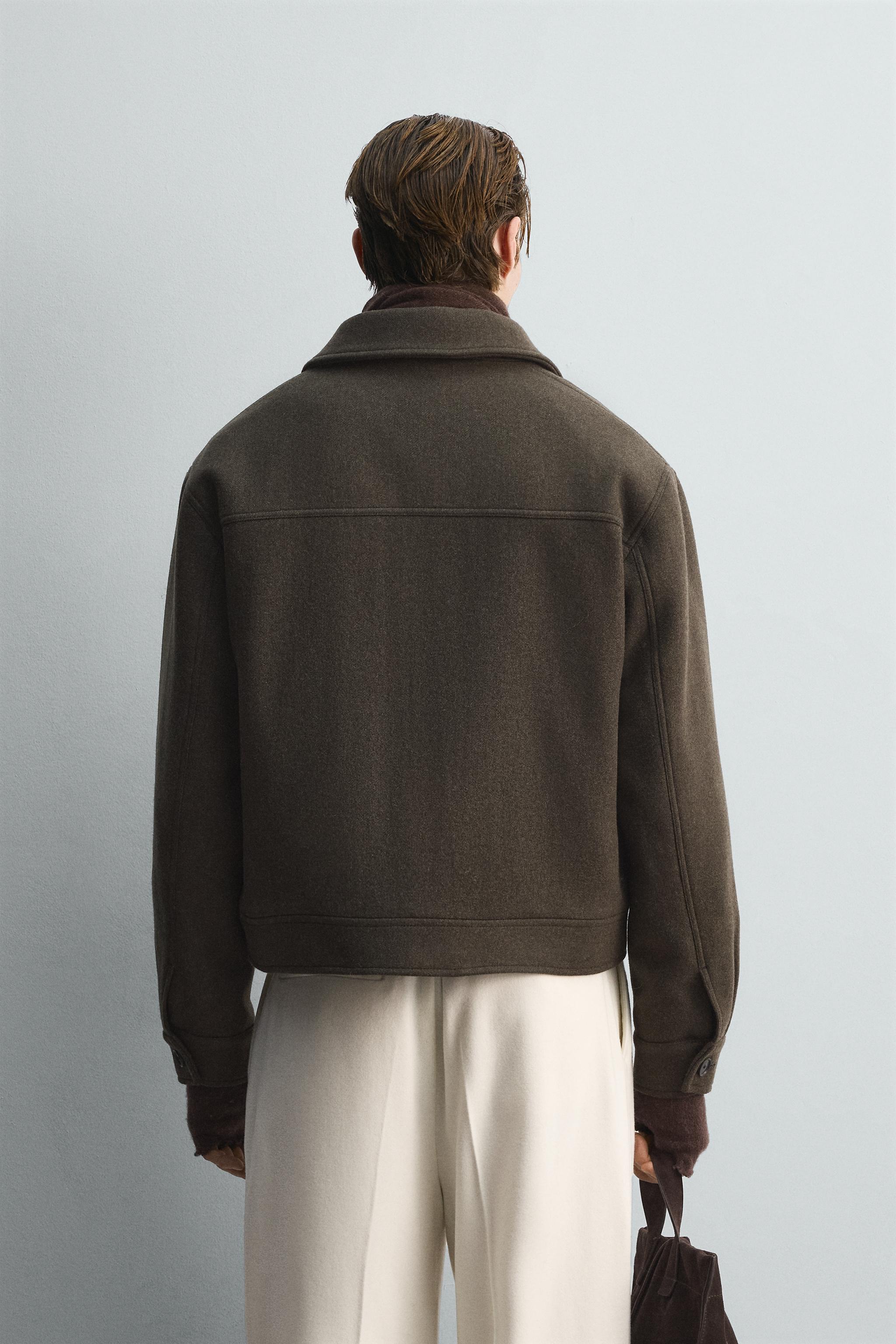 LIMITED EDITION ウールブレンドジャケット - ダークカーキ | ZARA