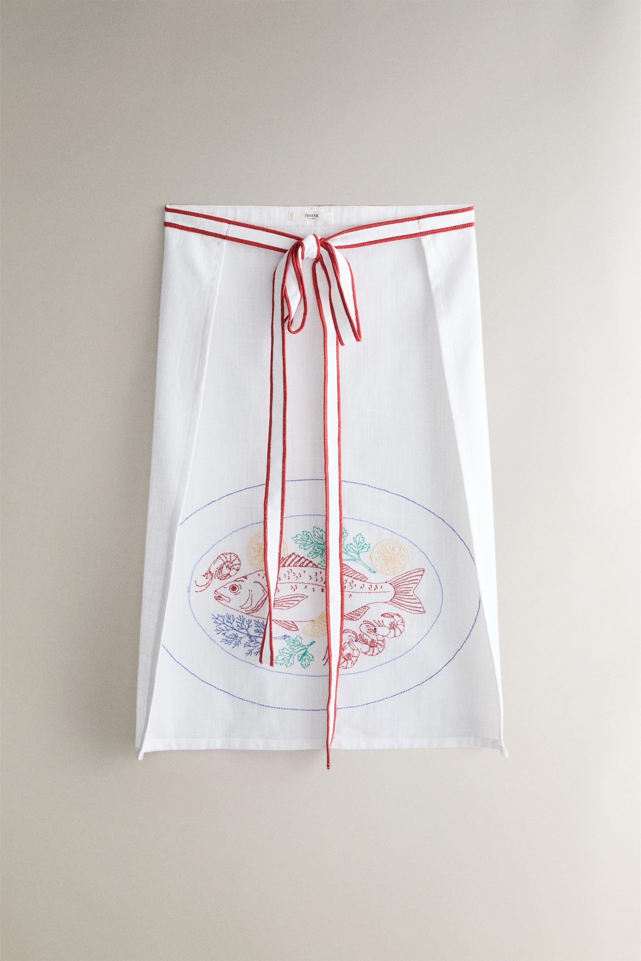 Женские топы Zara FISH COTTON APRON — фото 4