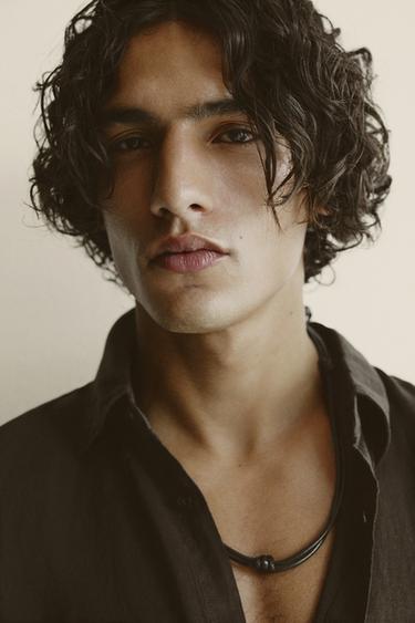 100% LINEN REGULAR FIT SHIRT - Chocolate by Zara