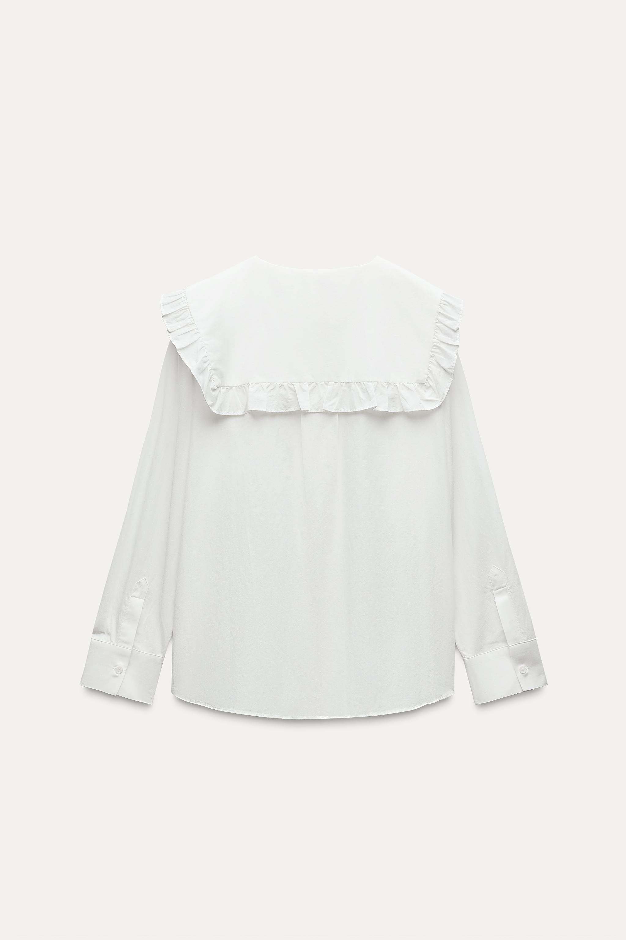 PETER PAN COLLAR BLOUSE ZW COLLECTION - White | ZARA United Kingdom