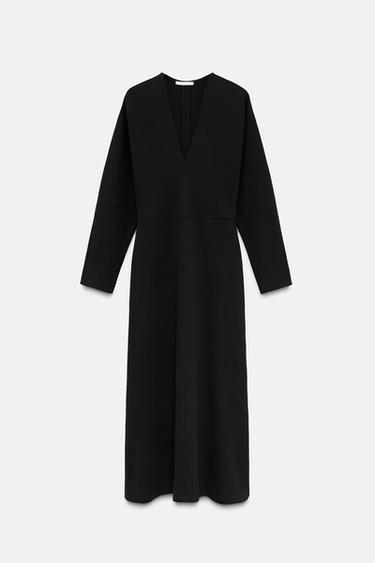 INTERLOCK MIDI DRESS - Black by Zara
