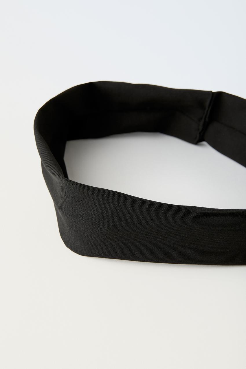 PACK OF TWO STRETCHY BALLET HEADBANDS - Black / White