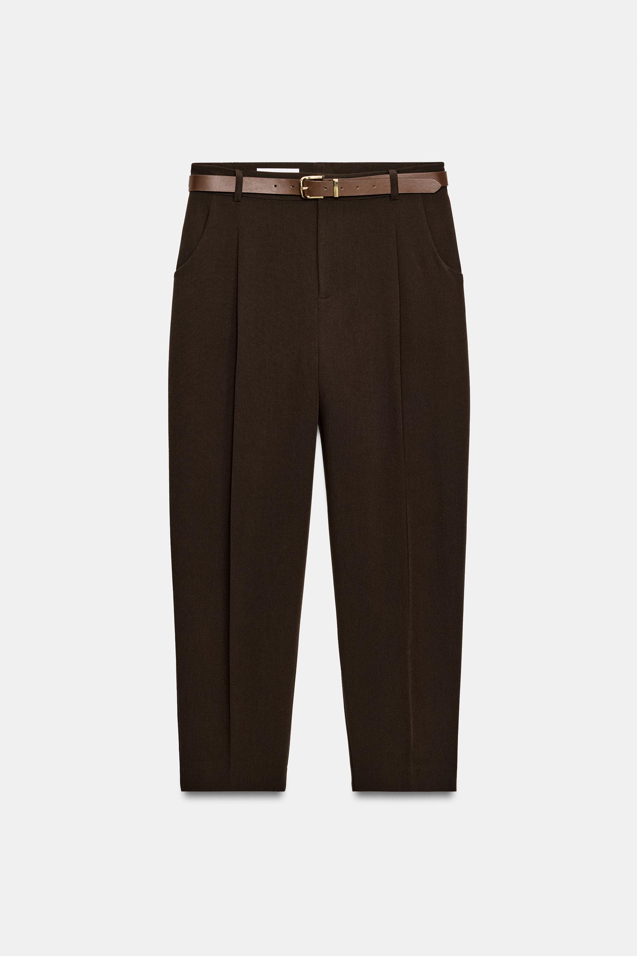 Zara Kemerli Crop Pantolon görsel 7