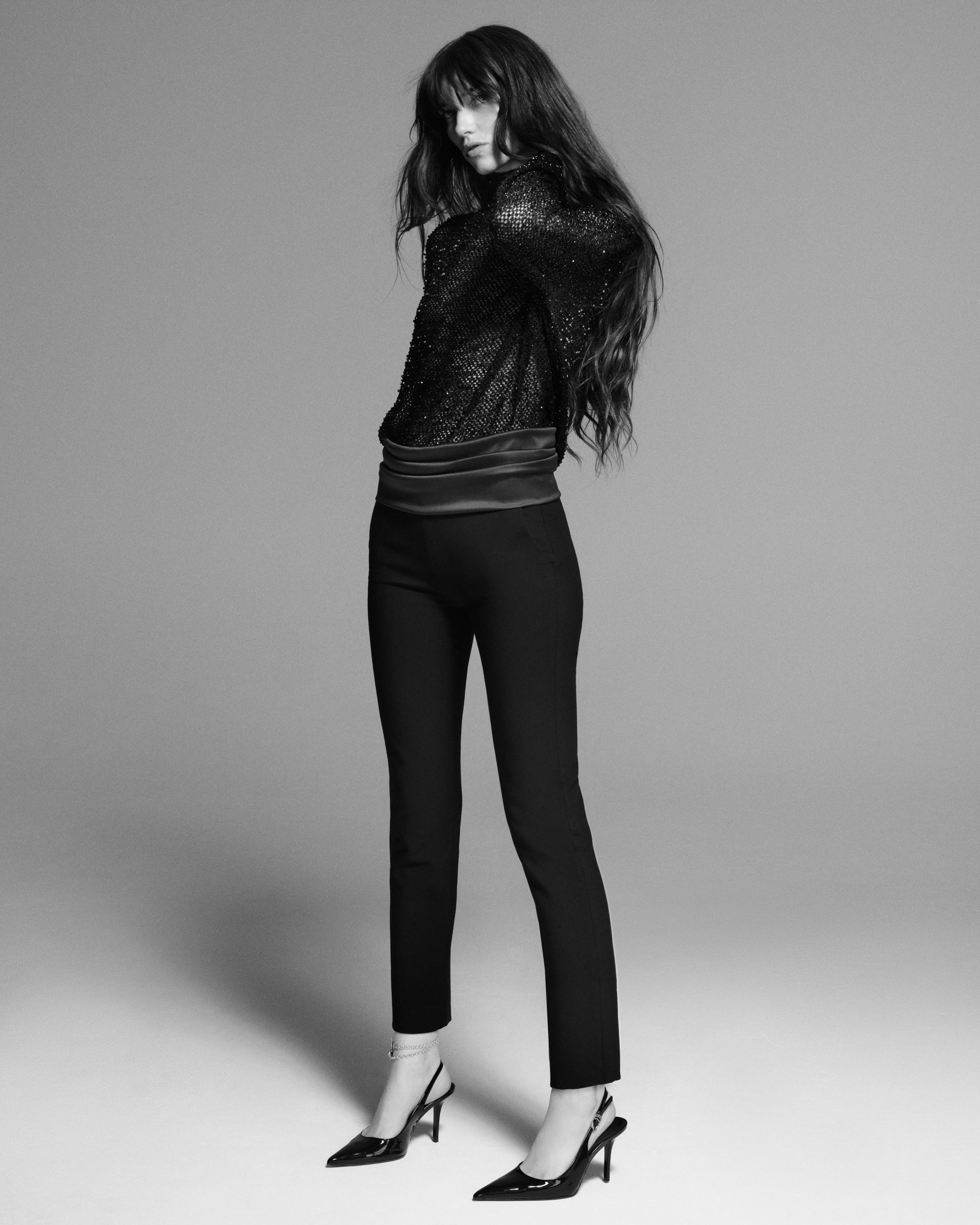 ZW COLLECTION STRAIGHT-LEG TROUSERS — Black