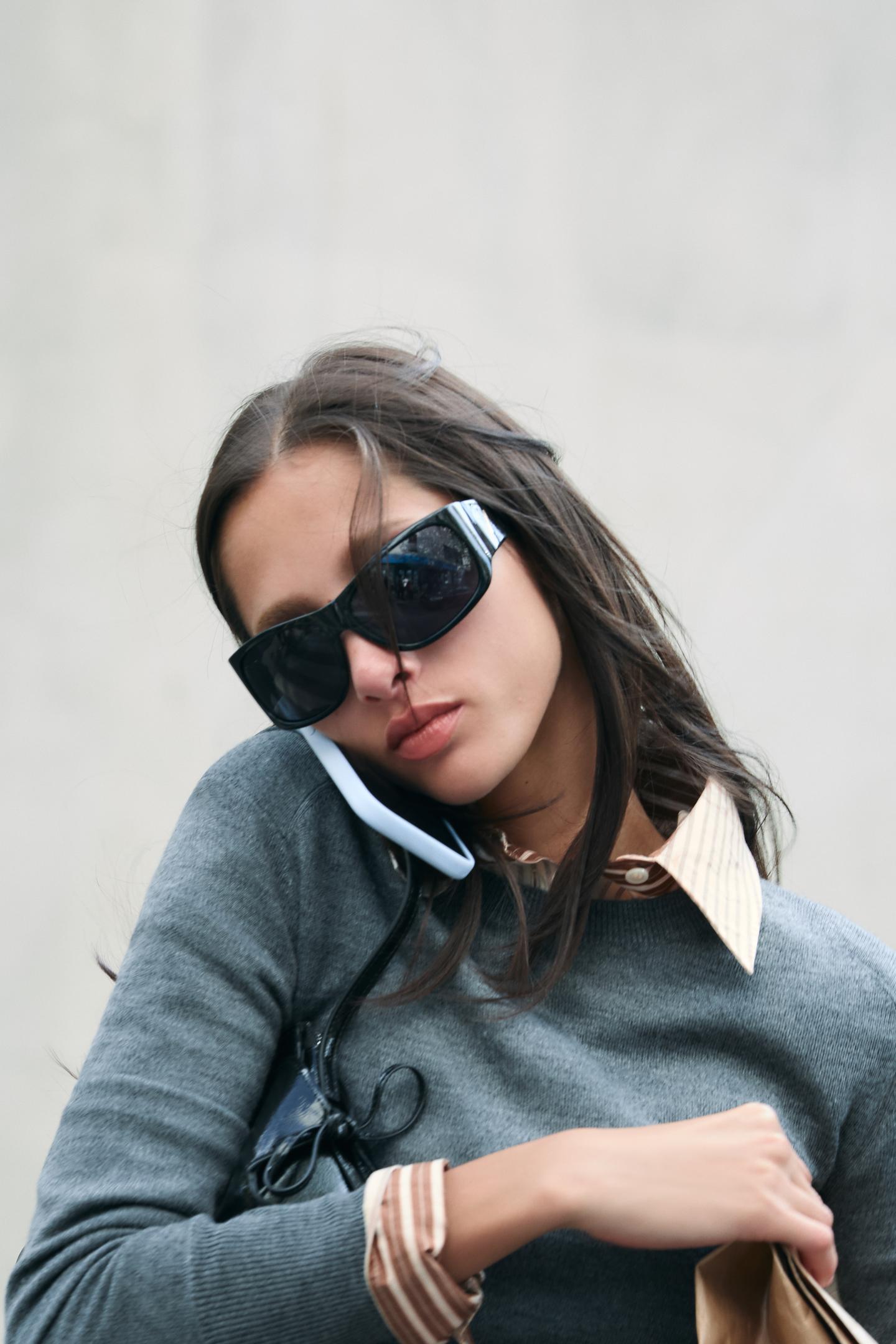 Женский свитер Zara Cropped Wool, цвет: Серый — фото 2