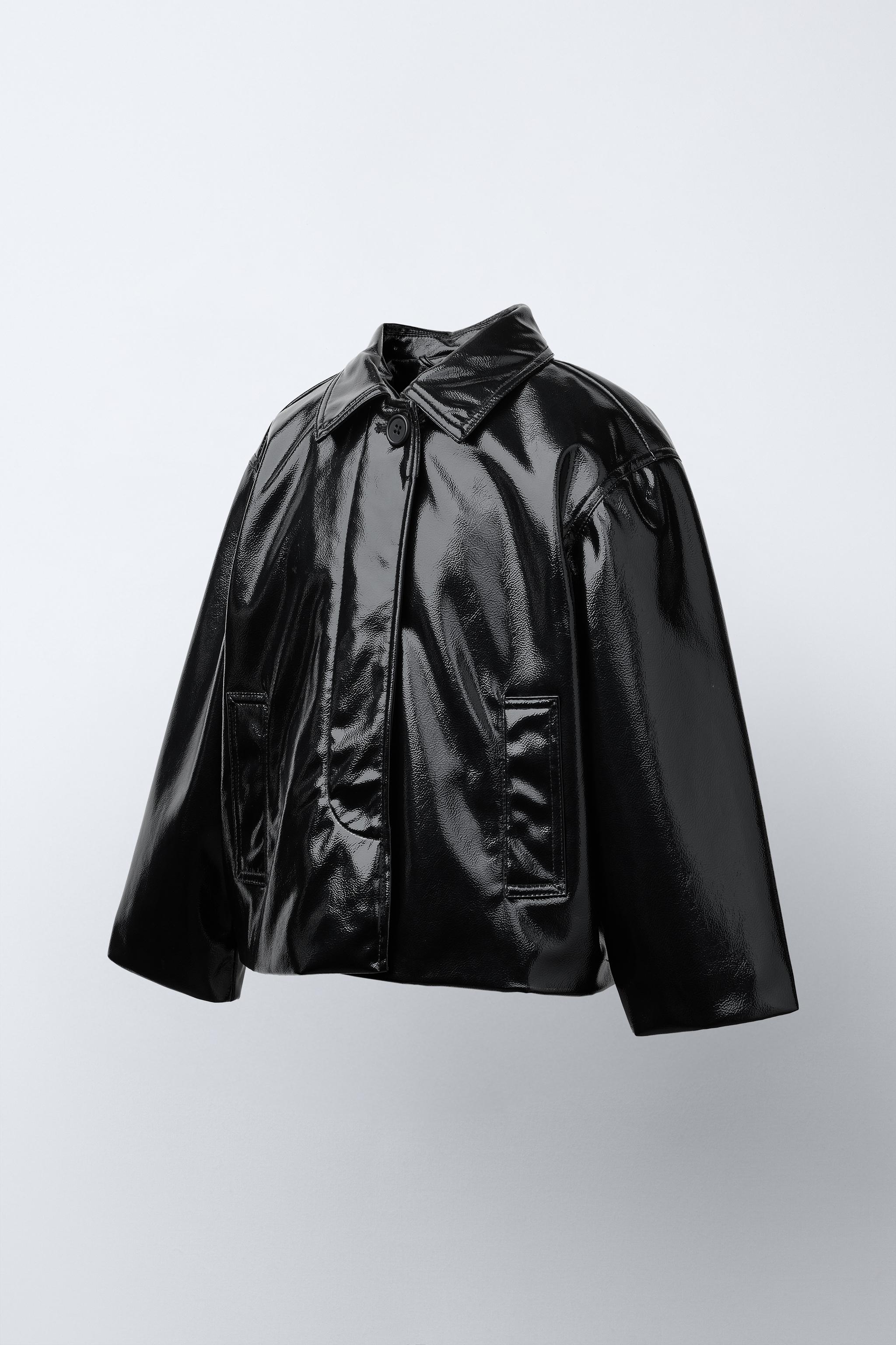LEATHER EFFECT JACKET - Pink | ZARA South Africa