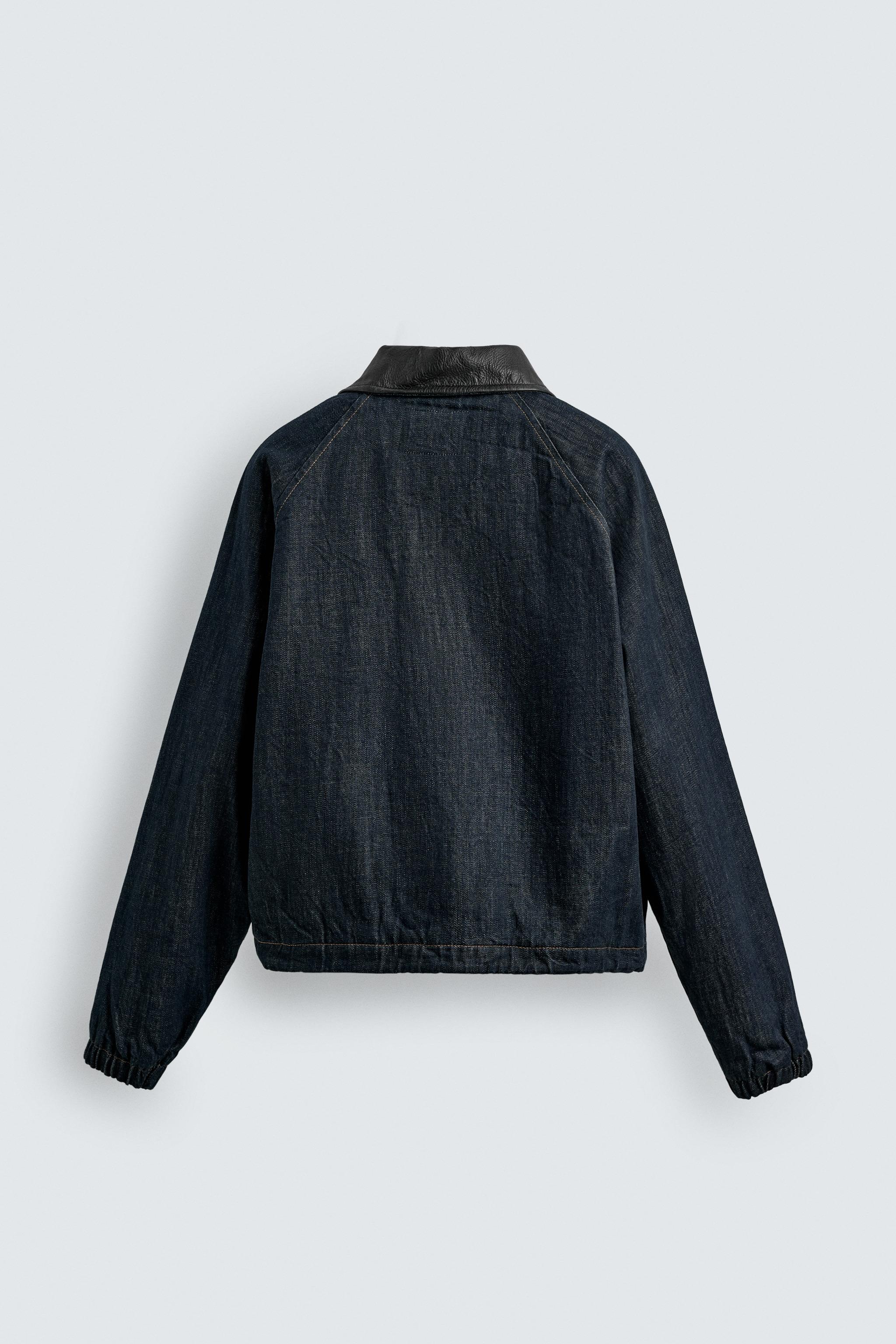 DENIM JACKET WITH COMBINED COLLAR