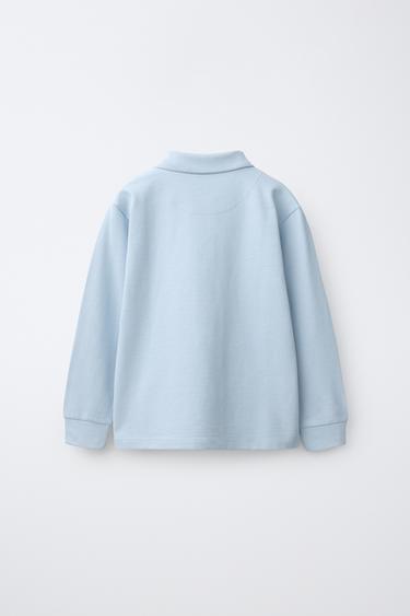 SOLID POLO SHIRT — Pastel blue 2