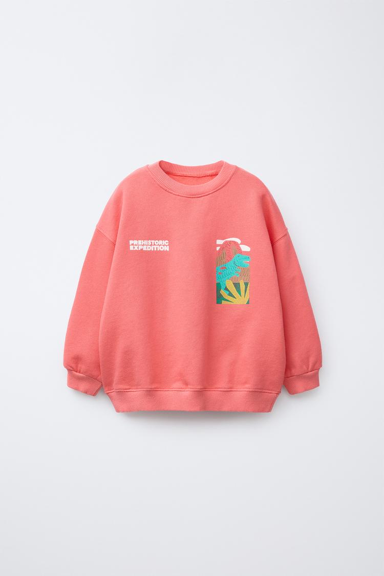 DINOSAUR PRINT SWEATSHIRT