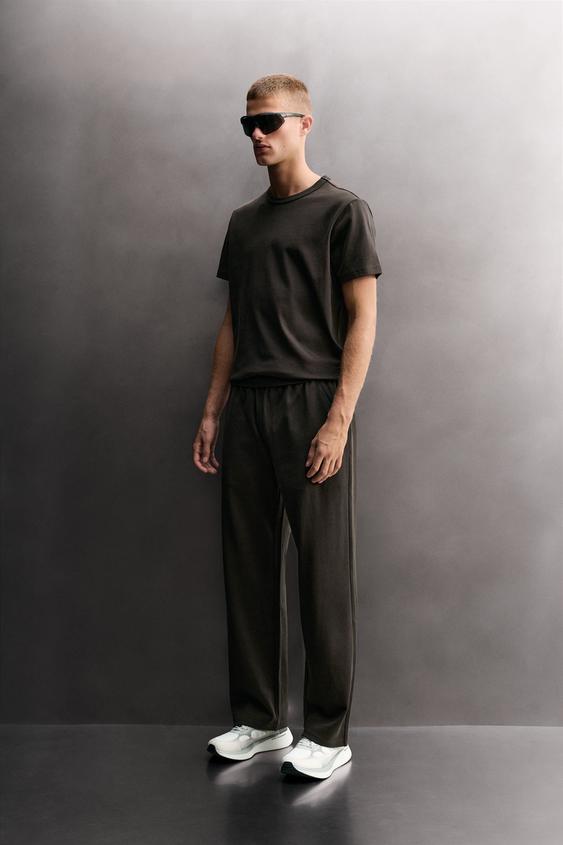 PANTALON DE JOGGING COUPE DÉCONTRACTÉE HEAVYWEIGHT - Marron de Zara - Image 0