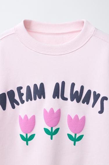 TULIP PRINT SWEATSHIRT - Pink by Zara - Image 2