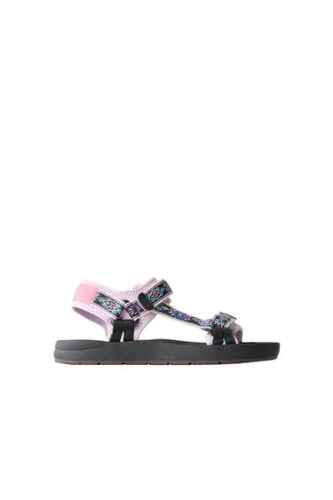 SANDALIA TÉCNICA BORDADOS - Multicolor de Zara
