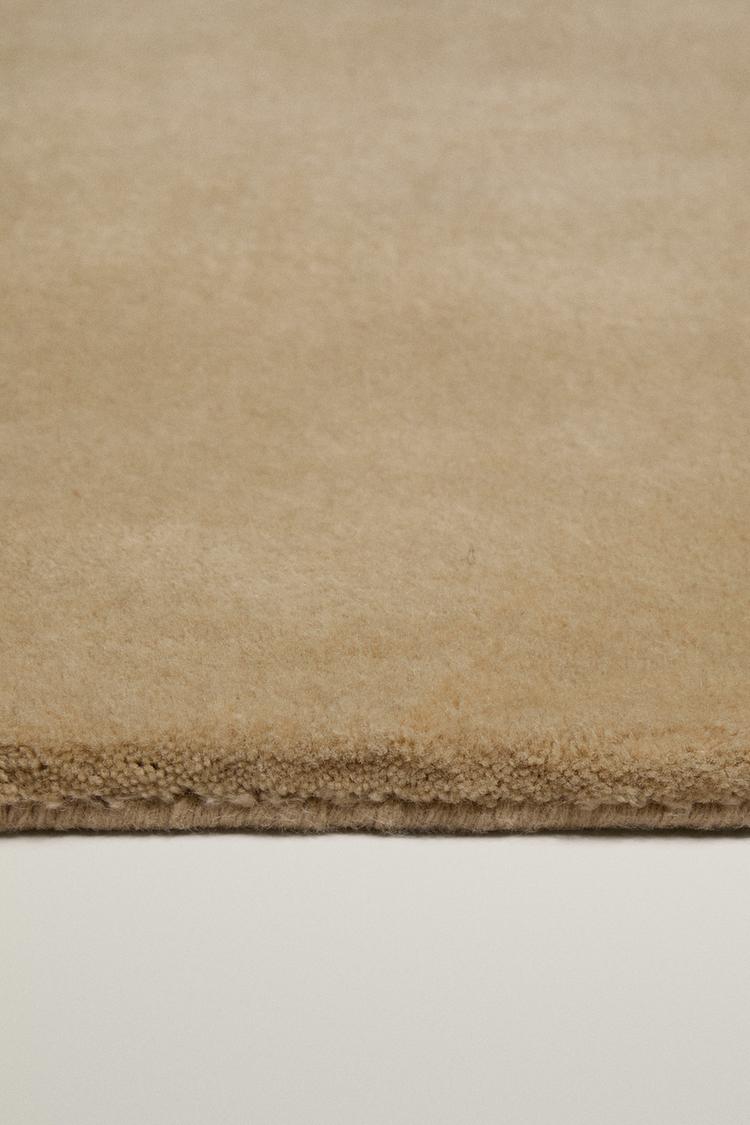 WOOL CASHMERE AREA RUG — Beige