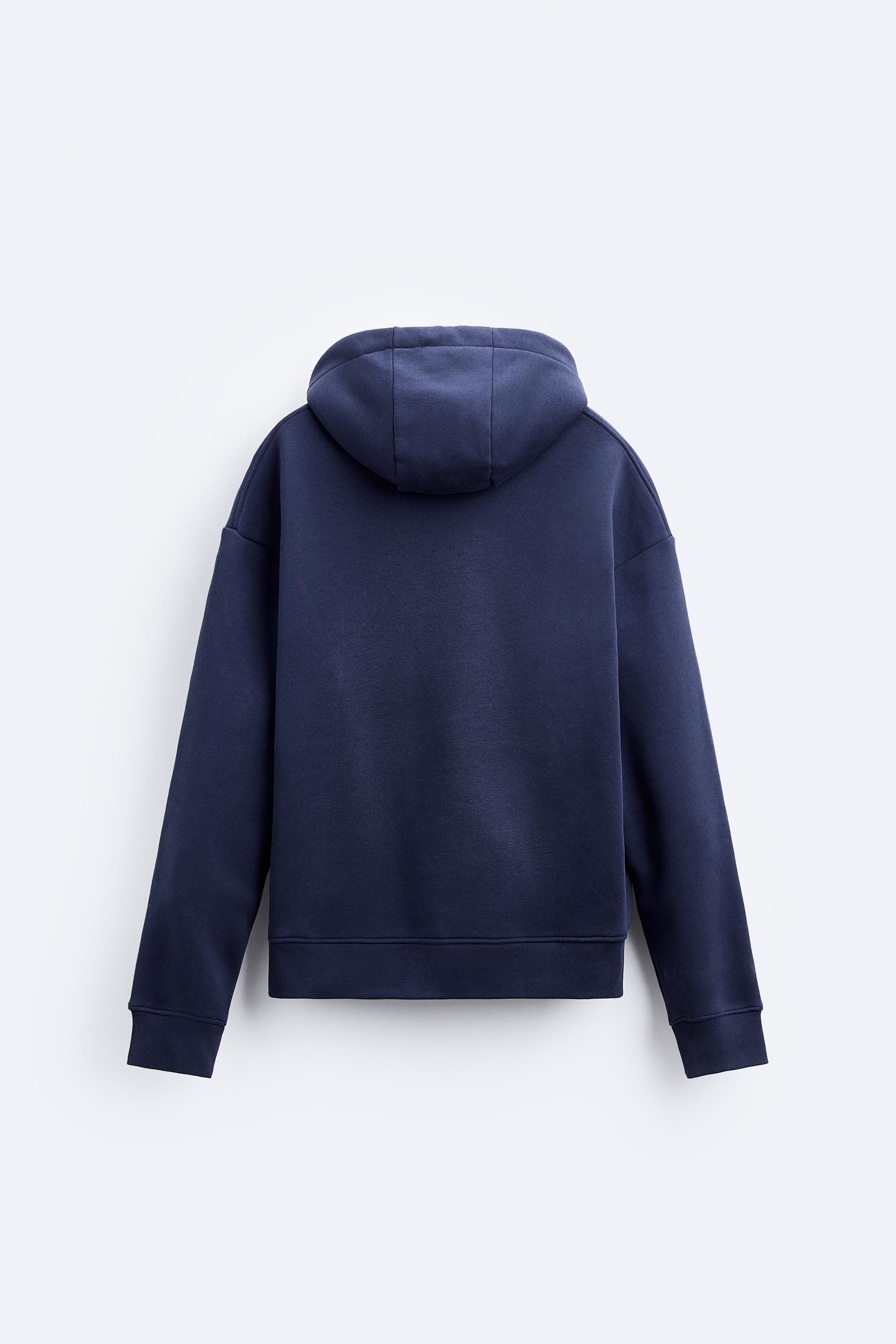 Zara knit hot sale hoodie