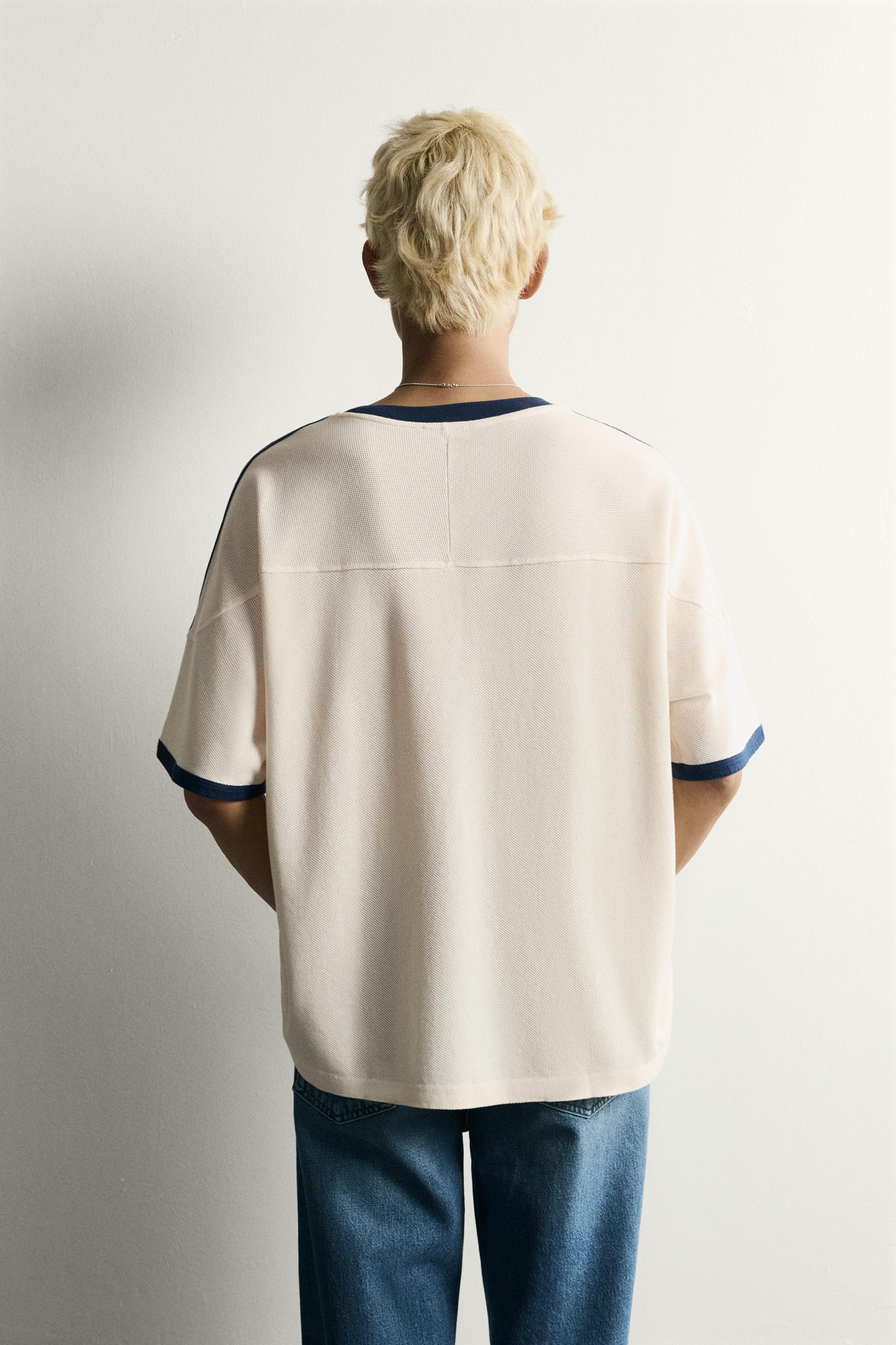 RELAXED FIT RETRO SOCCER PRINT T-SHIRT