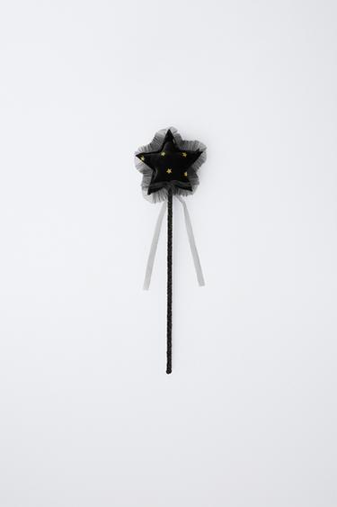 STAR WAND WITH TULLE - Black by Zara