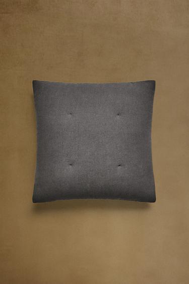 HOUSSE DE COUSSIN ÉDREDON LIN COTON - Gris foncé de Zara - Image 5