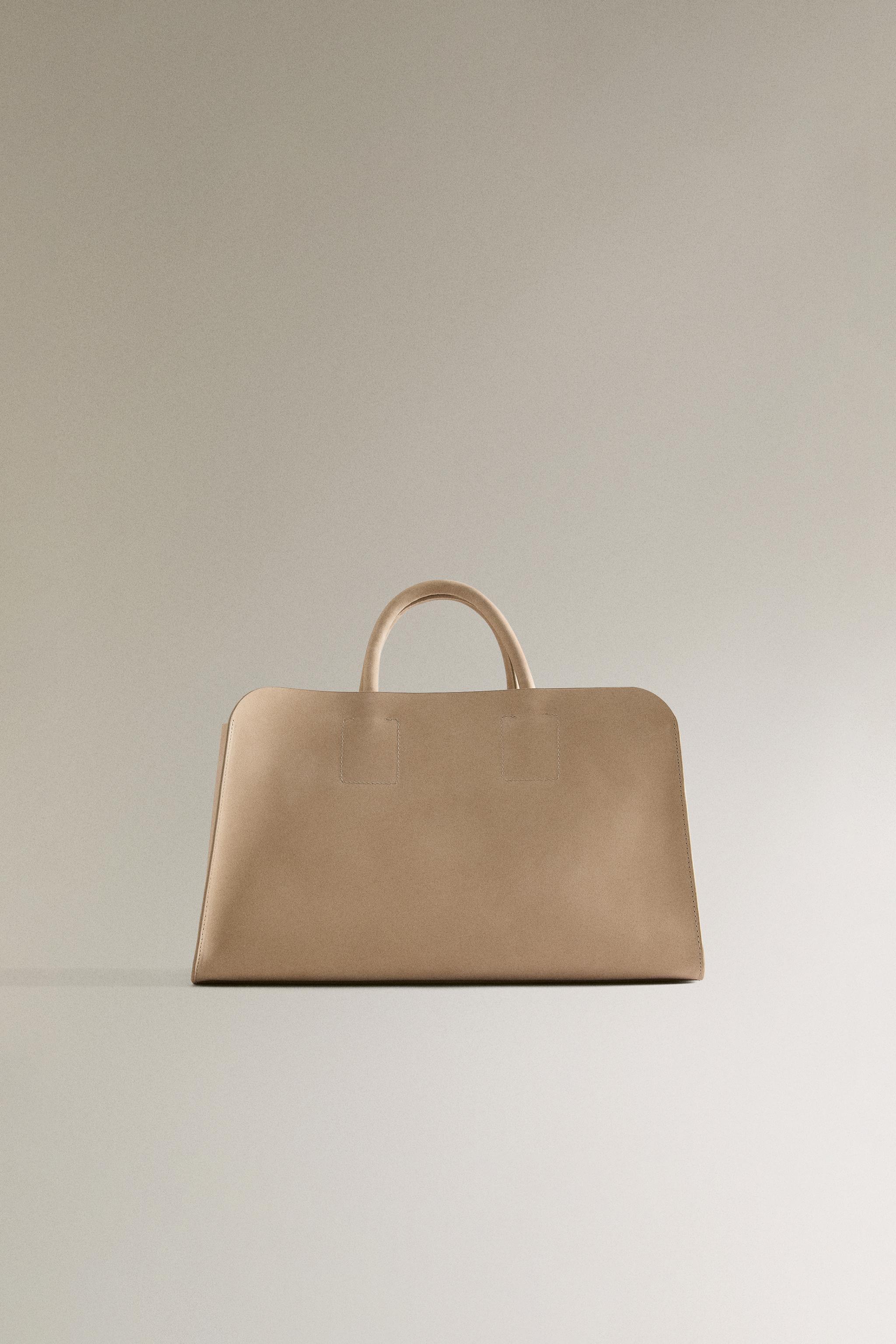 ZARA / レザートートバッグ ミニ ヌバックレザー トートバッグ - エクリュ | ZARA Japan / 日本