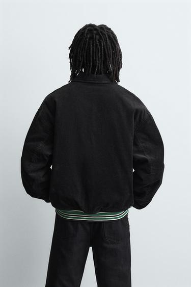 CORDUROY JACKET WITH EMBROIDERED PATCHES - Black by Zara - Image 2