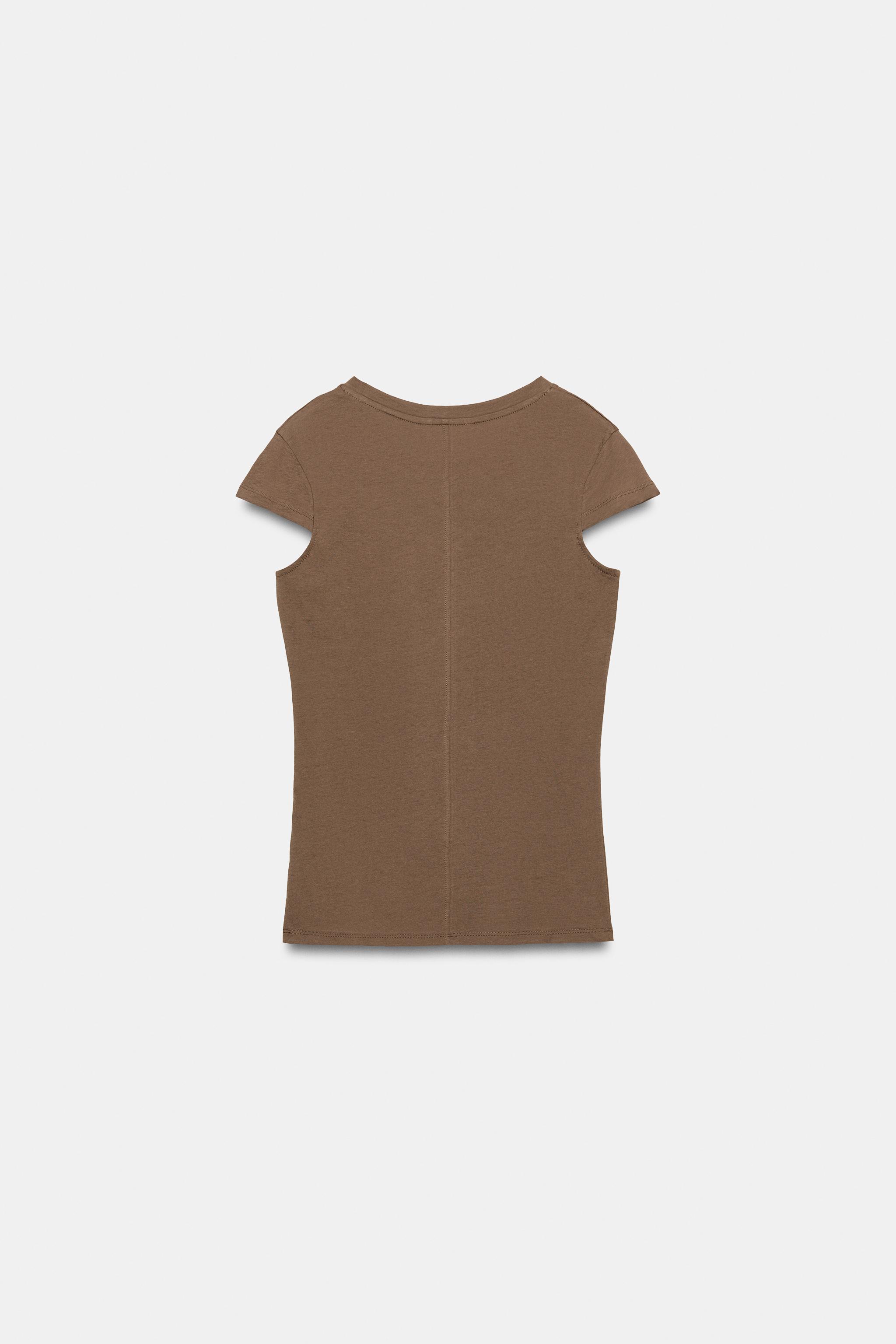MİNİMAL KISA KOLLU T-SHIRT - Görsel 7