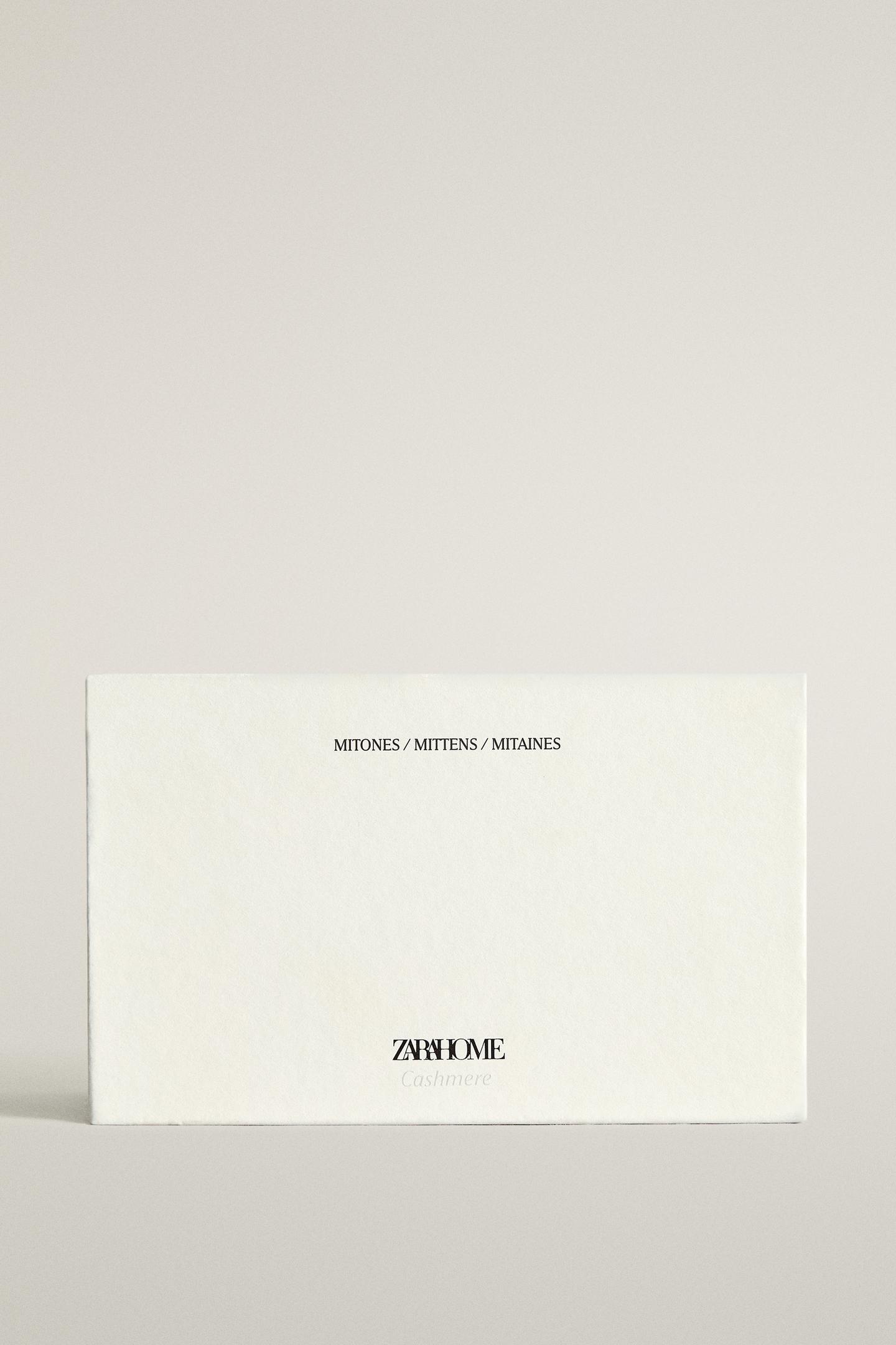 Женские перчатки Zara Cashmere, цвет: Коричневый / Серо-коричневый — фото 4