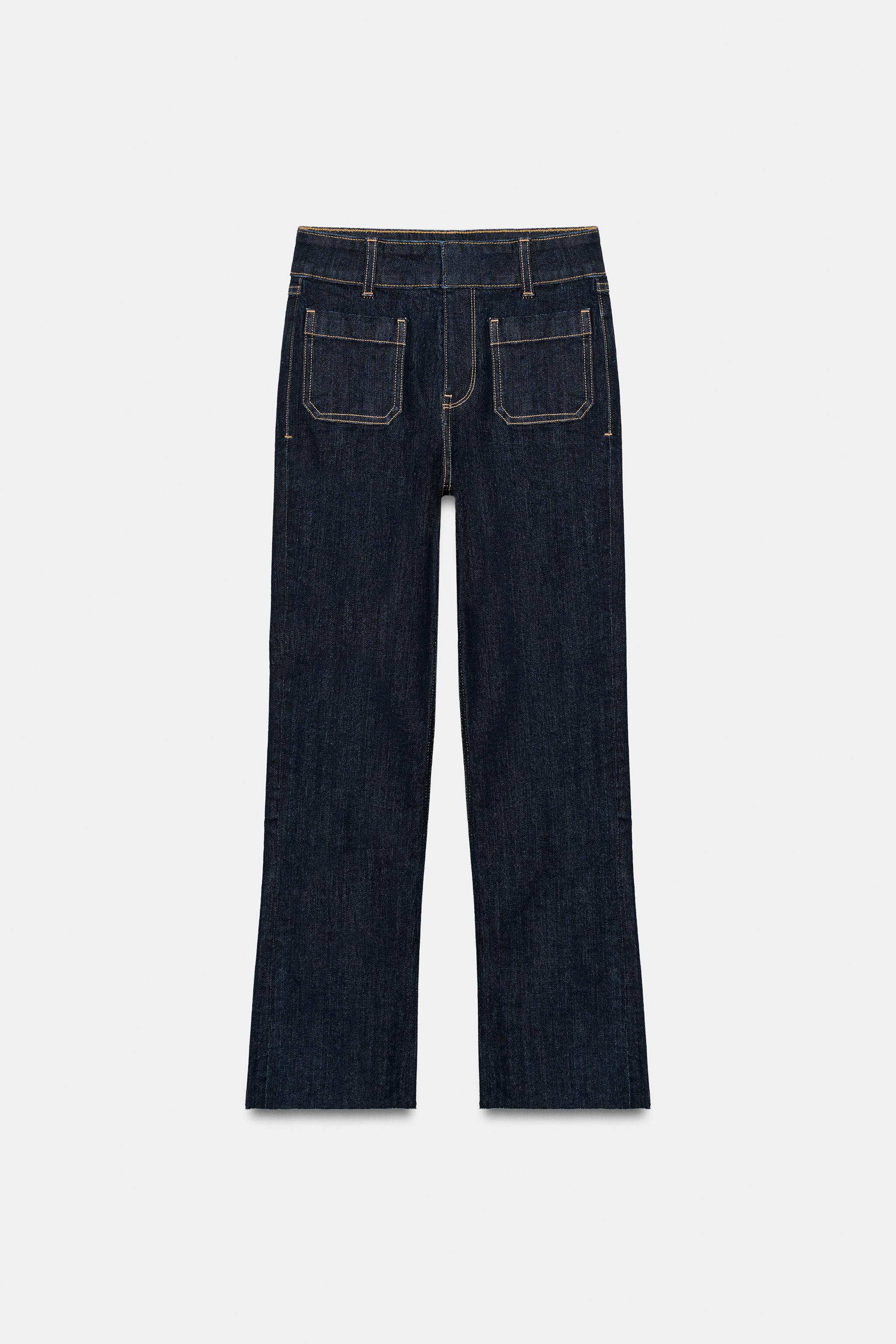 Женские джинсы Zara Z1975 HIGH-RISE MINI FLARE JEANS — фото 7