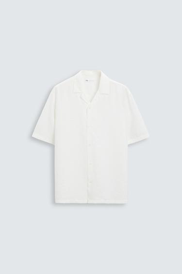 CAMISA FLUIDA RELAXED FIT - Blanco de Zara
