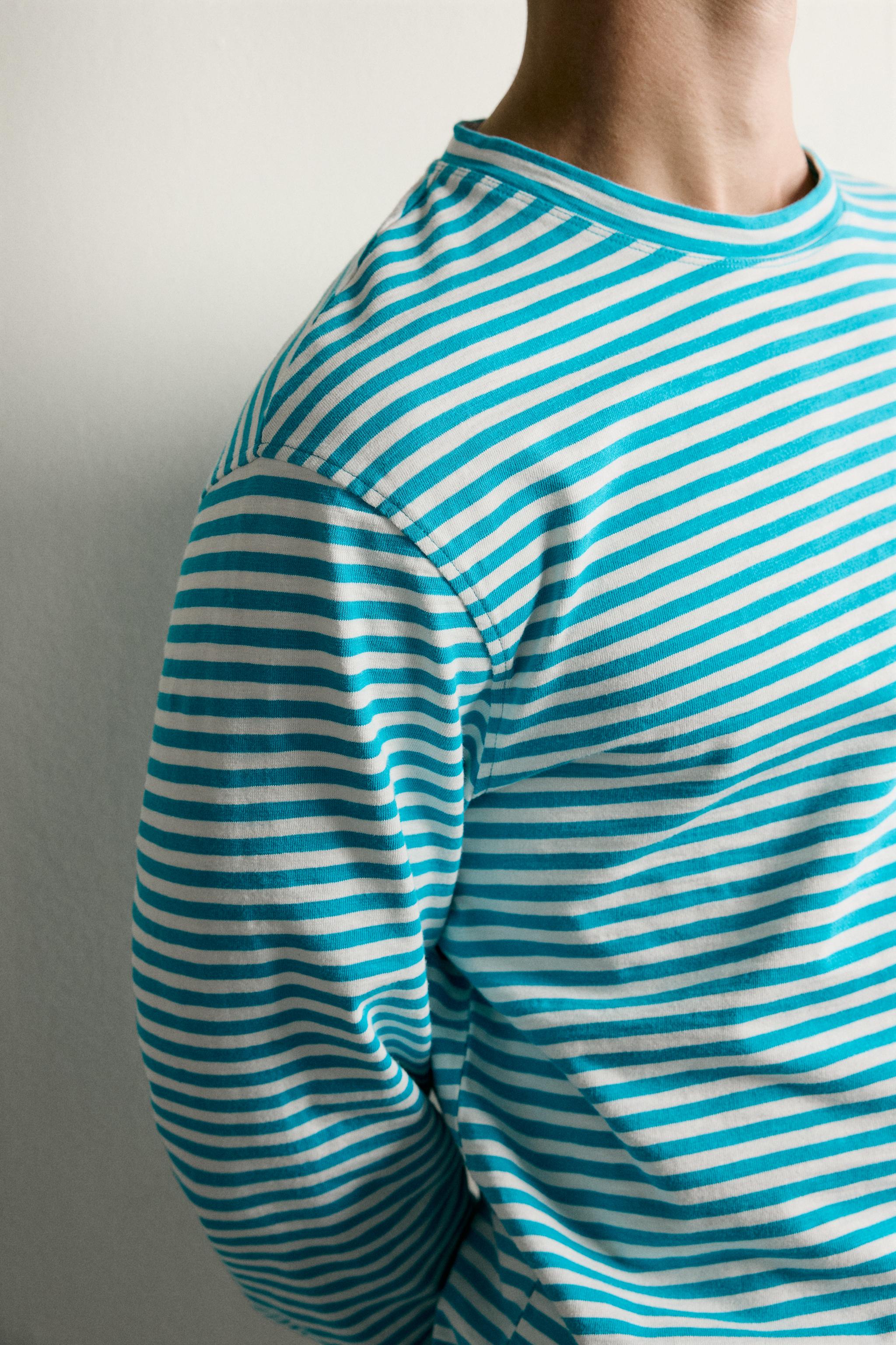 SLUB STRIPED JACQUARD REGULAR FIT T-SHIRT