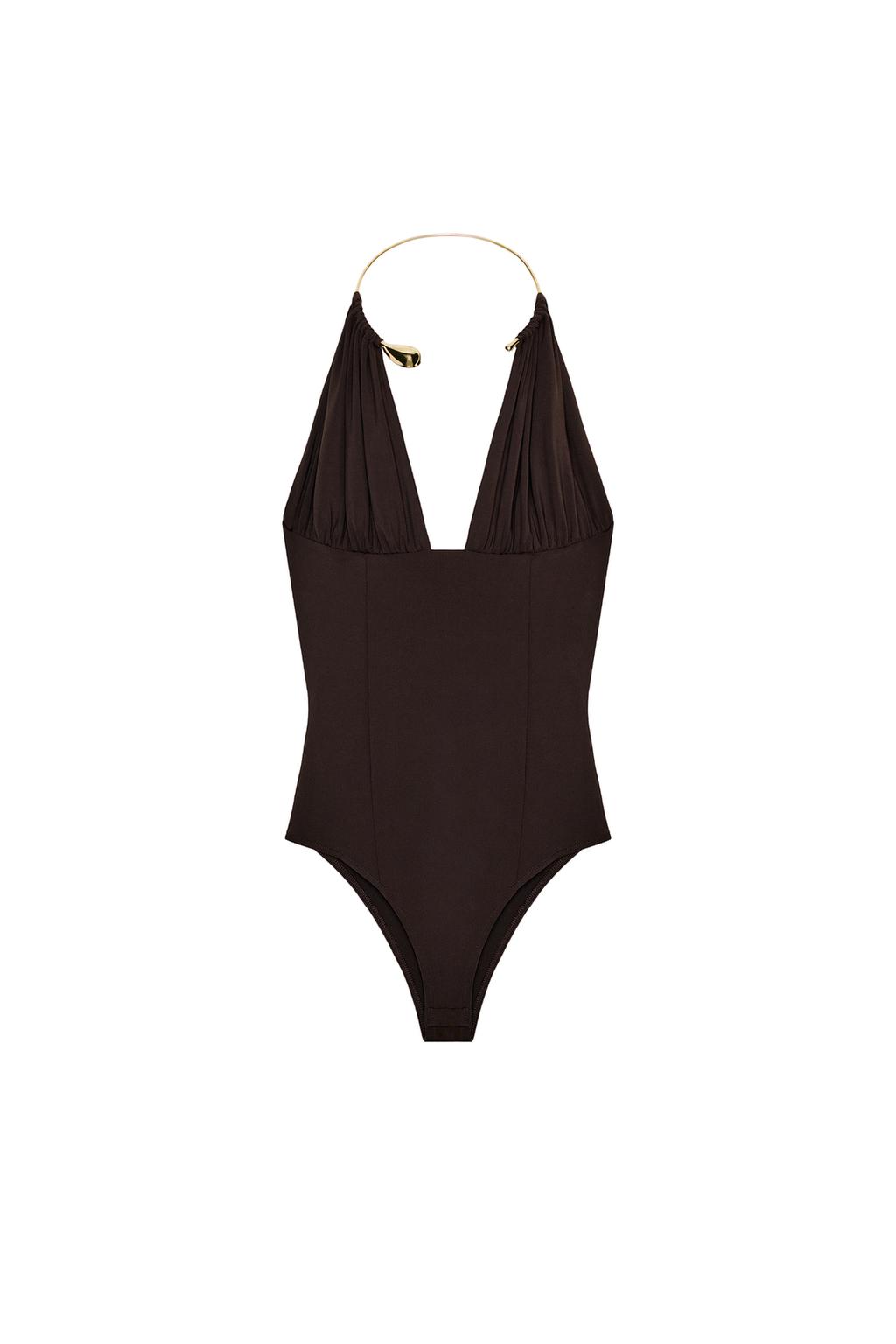 CHOKER POLYAMIDE BODYSUIT - image 3