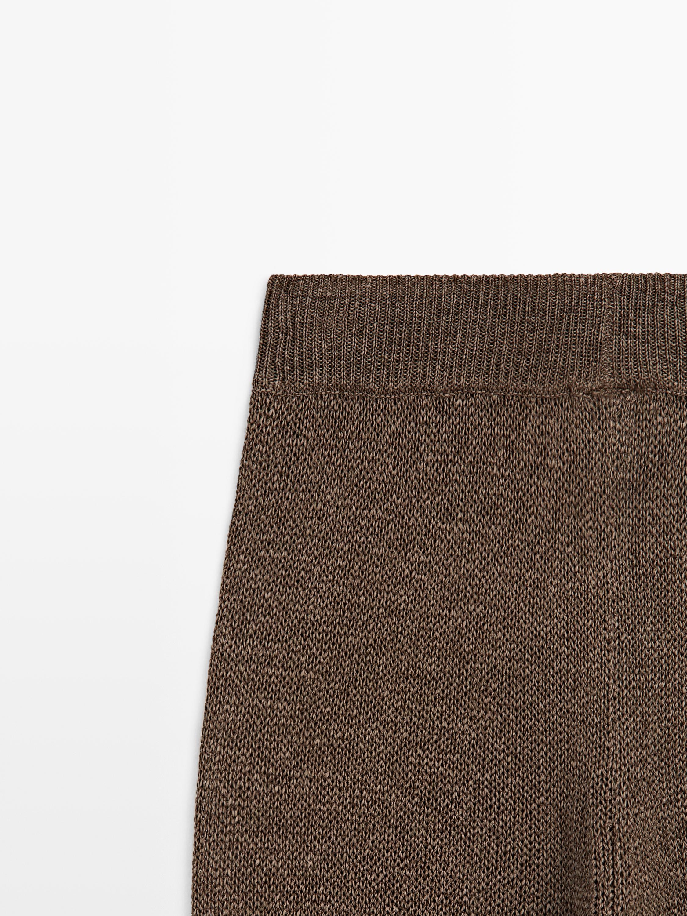Total look balloon fit knit trousers