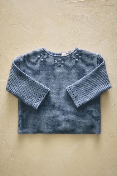 JERSEY DE COTON BÉBÉ RELIEFS BRODÉS - Bleu de Zara - Image 5